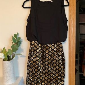 black and gold dress